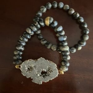 Black Bead Bracelet Set